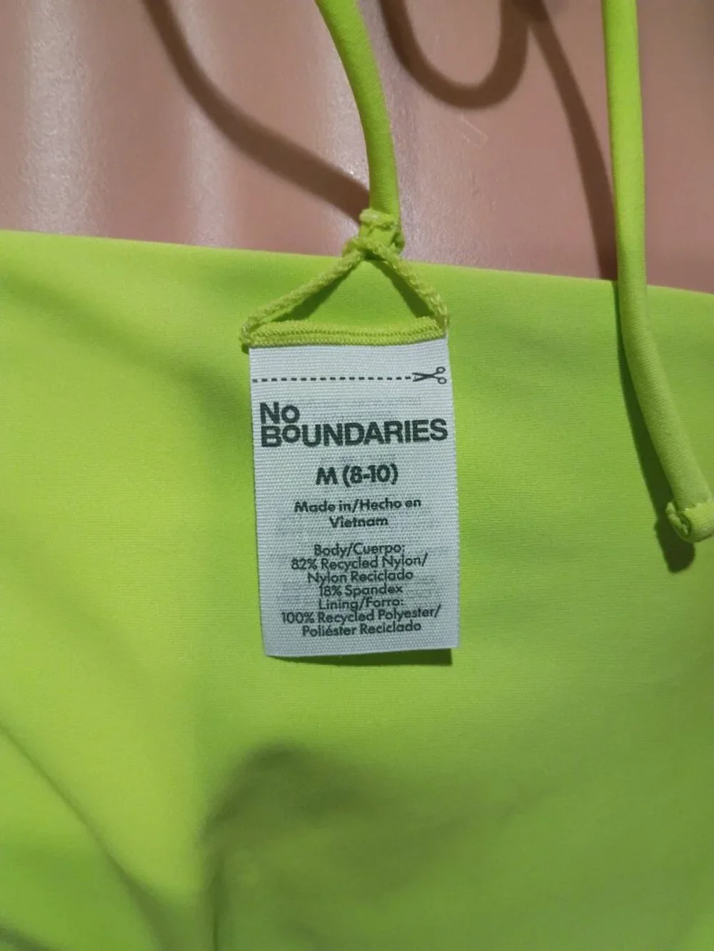 No boundaries chartruese cheeky high leg bikini M (8-10)